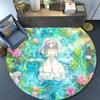 Frieren2 Round Area Rug,Carpet Rug for Living Room Bedroom Sofa Playroom Decor,Non-slip Floor Mat
