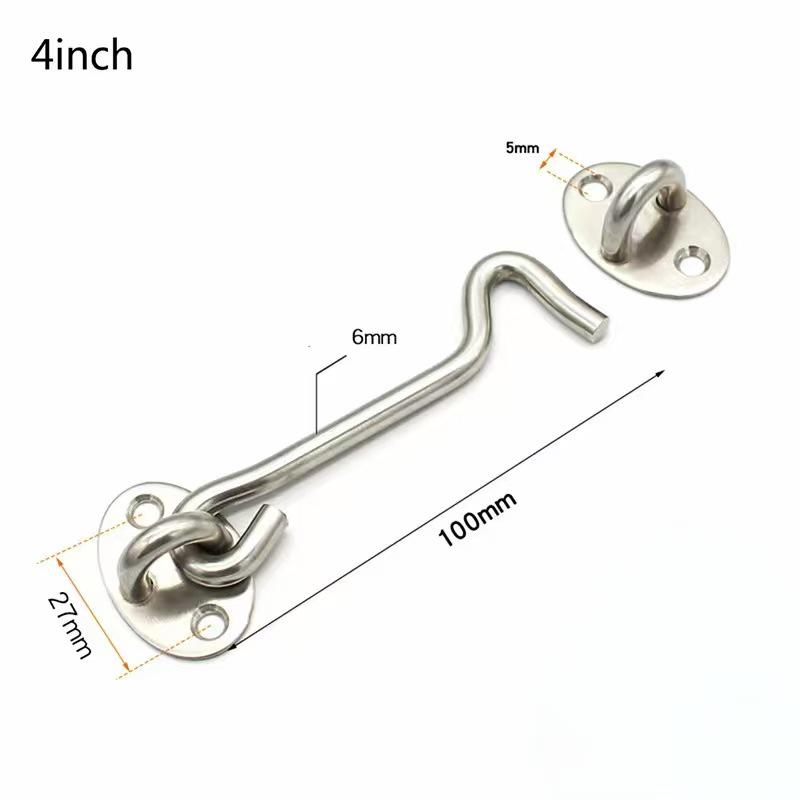 Multi-Color Door Hook: White, Black, Antique & Red Bronze, Stainless Steel, Windproof Room Door Bolt