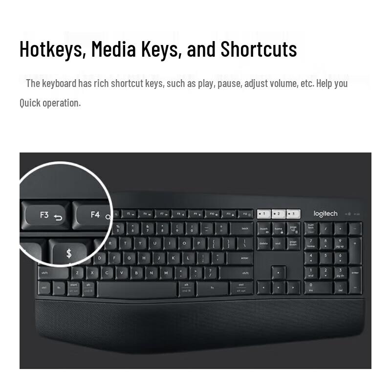 Logitech MK850 Wireless Dual Mode Keyboard and Mouse Combo