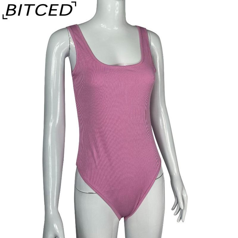 BITCED Summer Women's U-Neck Sleeveless Tank Top Bodysuit