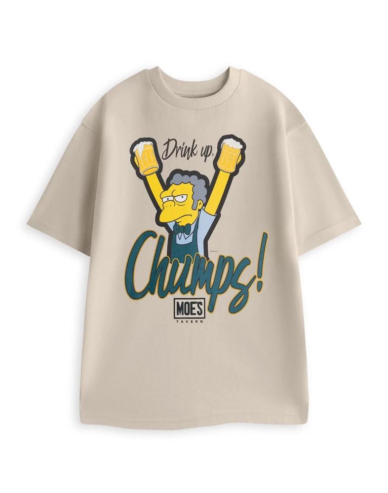 The Simpsons Short Sleeved TShirt Unisexs Oatmeal Official Merch S