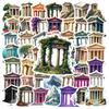 35-150pcs Ancient Greek Architecture Stickers Vintage Aesthetic Sticker Graffiti Diy Laptop Luggage Decals History Buffs Gift