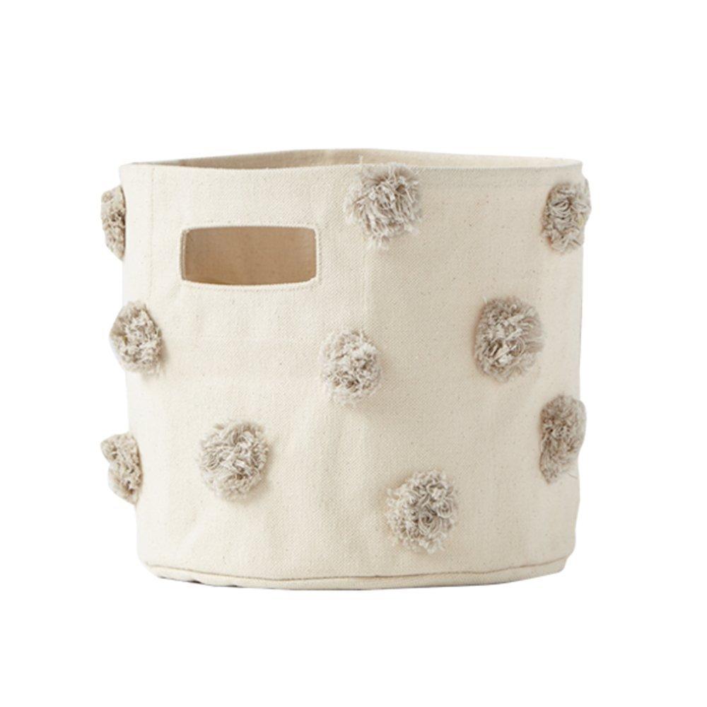 

Pair of Pehr Minis Pom Pom Storage Diaper and Diaper Gray Boxes, Pouches, Toys, Storage, Small,