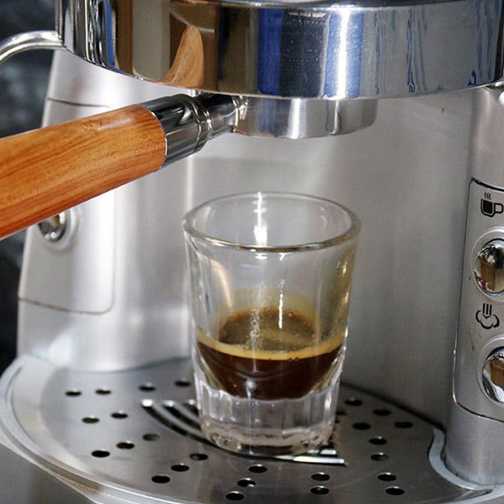 51mm Coffee Bottomless Portafilter with Filter Basket & Wooden Handle Replacement for Delonghi EC680 EC685 Coffee