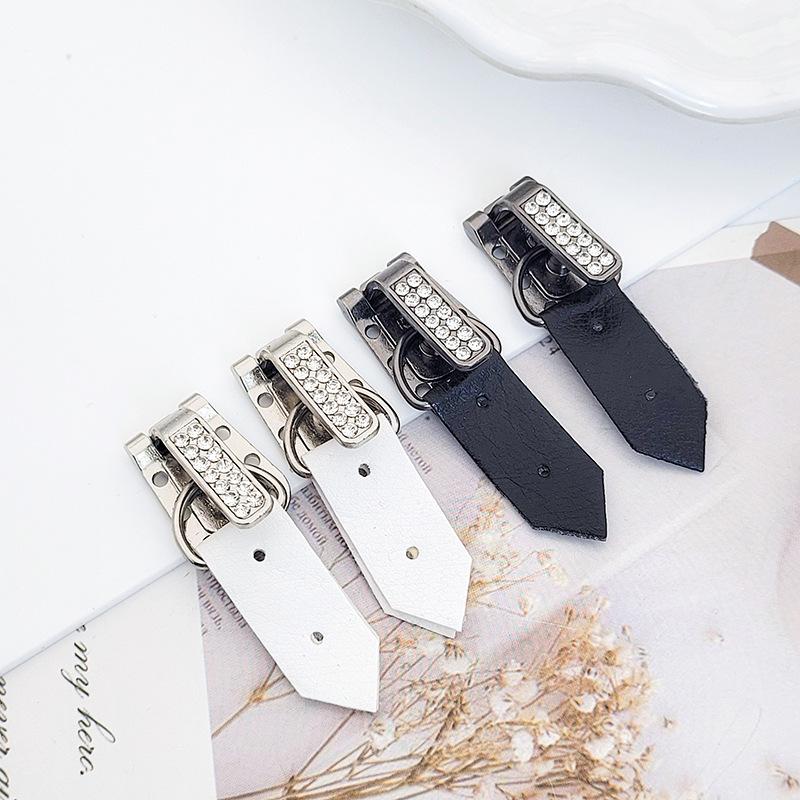4pcs/Set High-Grade Metal Buttons Ladies Mink Fur Coat Duckbill Diamond Buttons Buckles Concealed Buckle Invisible Button