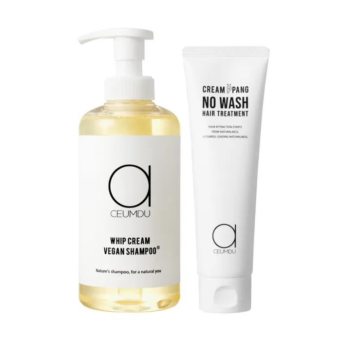 

[набор] Веганский шампунь с взбитыми сливками + Несмываемый уход