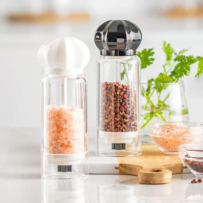 1Pcs Manual Pepper Grinder- Acrylic Salt and Pepper Shakers Adjustable Coarseness by Ceramic Rotor Kitchen Accessories
