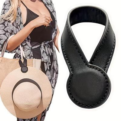 1 pack de clip magnétique pour chapeau en similicuir - porte-chapeau mural portable, conception à boucle magnétique de sécurité, sac à main durable et élégant