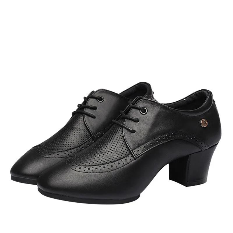 Women Mid Heel Latin Dance Shoes Ballroom Ladies Girls Modern Jazz Dance Shoes White Black Salsa Dancing Shoes Teacher Shoe