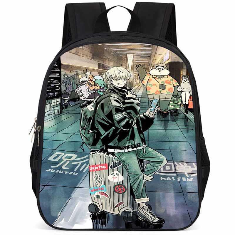 Durable Large Capacity 15 Inch Jujutsu Kaisen Backpack For Kids Lightweight Oxford Cloth School Bag