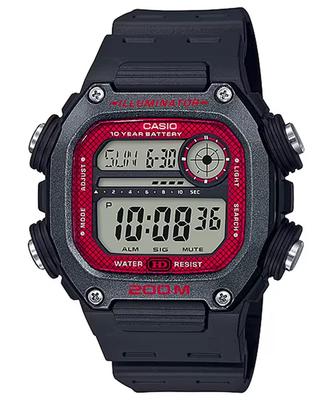 Casio Štandardné digitálne hodinky čierne x červené zahraničný model DW-291H-1BV pánske [Položka]