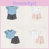 Childrens Summer Pajama Set With Cartoon Prints For Boys And Girls