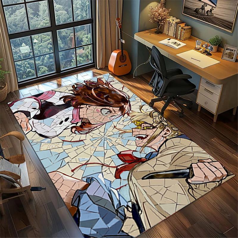 My Hero Academia Decor Rug Large Area Non Slip Washable Carpet Gamer Room Bedroom Mat