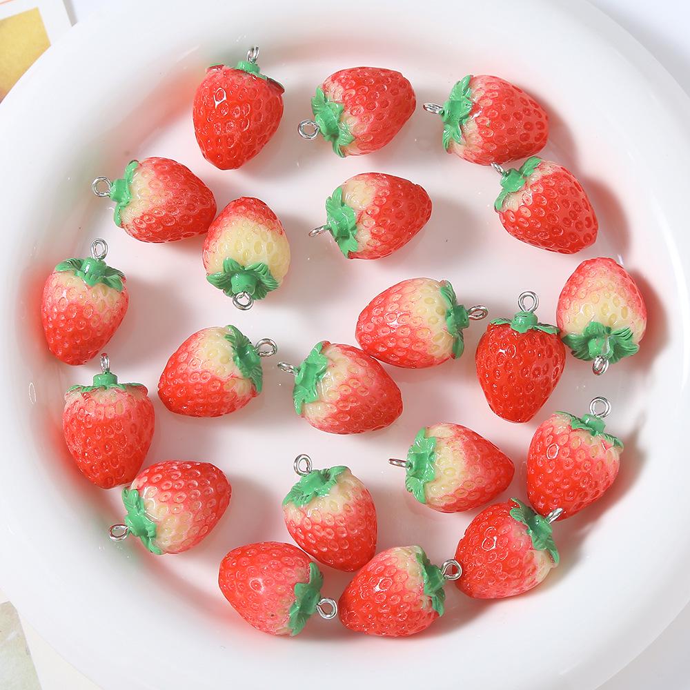 Resin Fruit Miniature DIY Accessories: Earrings, Keychains, Phone Cases, and Bag Pendants