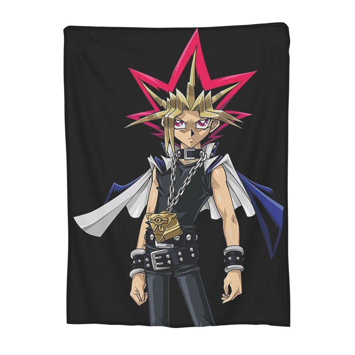 Blue-Eyes White Dragon Japanese Anime Yu-Gi-Oh Blankets Warm Flannel Throw Blanket Cover for Bed Living room Picnic Travel Home 75cmx90cm