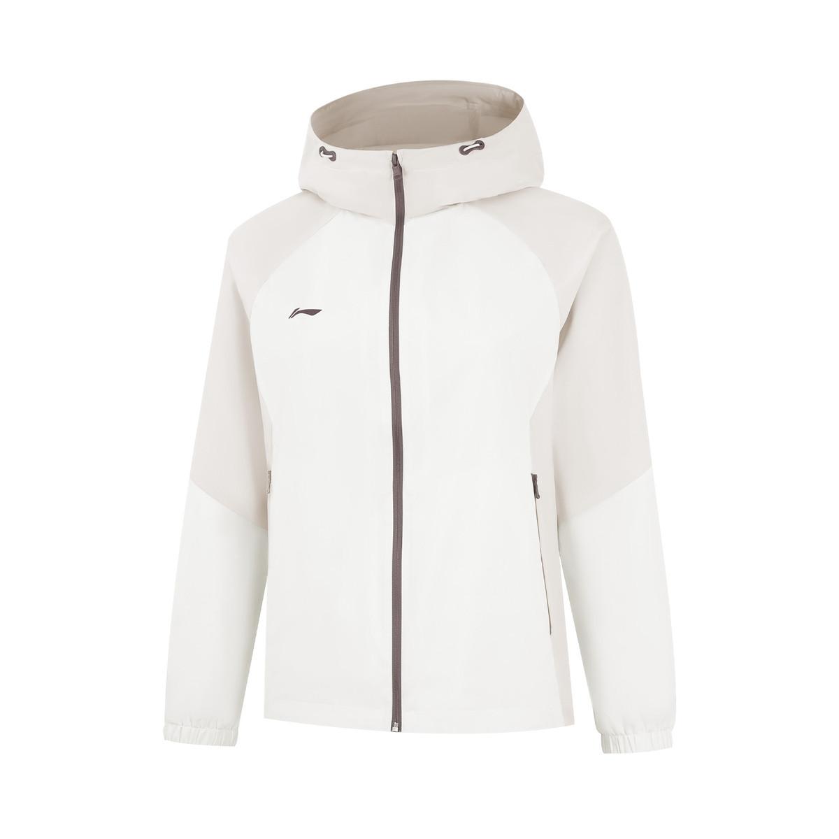 Li-Ning Water-Resistant Casual Versatile Hooded Jacket Women outerwear Off-White Stalactite-Gray AFDW810-5 L