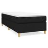 3144492 vidaXL Lit à sommier tapissier avec matelas Noir 90x200 cm Tissu