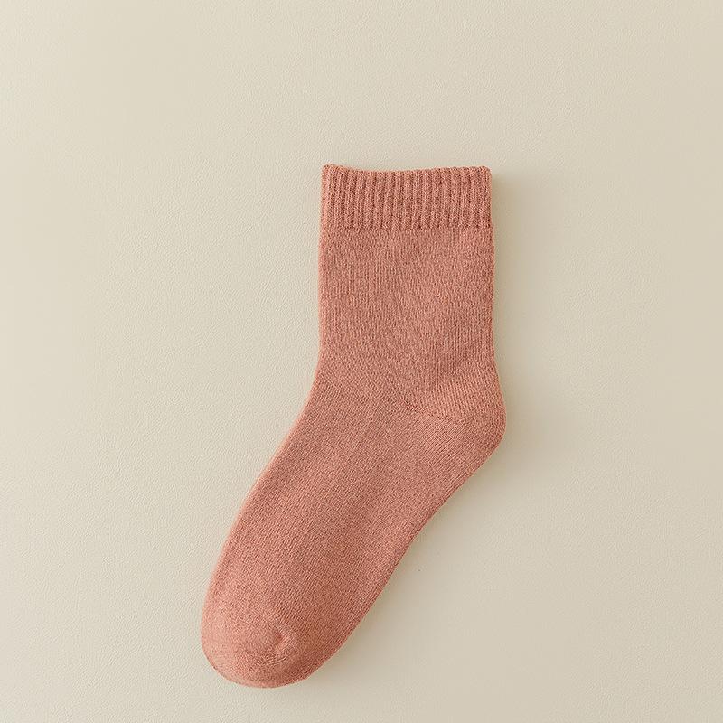Female Autumn and Winter Plus Velvet and Thick Type Warm Wool Ring Sleep In The Tube Socks