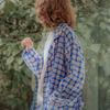 Sunday Lounge Women S Blue Water Check Robe Swjjagn0029