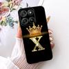 For Motorola Moto G57 G67 Power Case Fashion Crown Initial Letter Painted Phone Capa Soft Silicone TPU Case for Moto G67Power