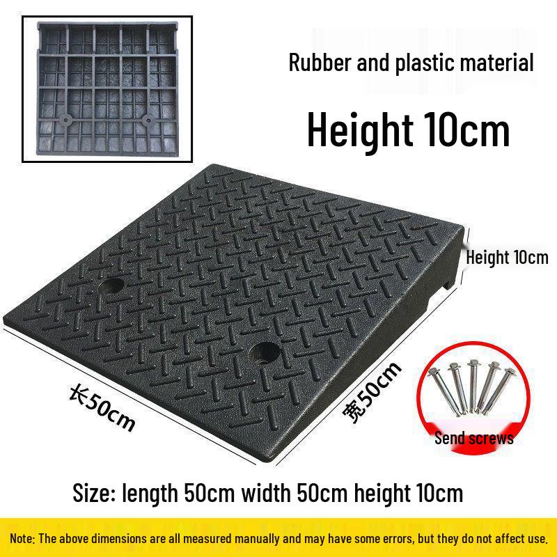 Rubber and Plastic Sloped Threshold Ramp Pad
