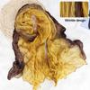 Pleated Fold Shawl Gradient Blue Sunscreen Scarf Fashionable Trend Long Scarf  Women