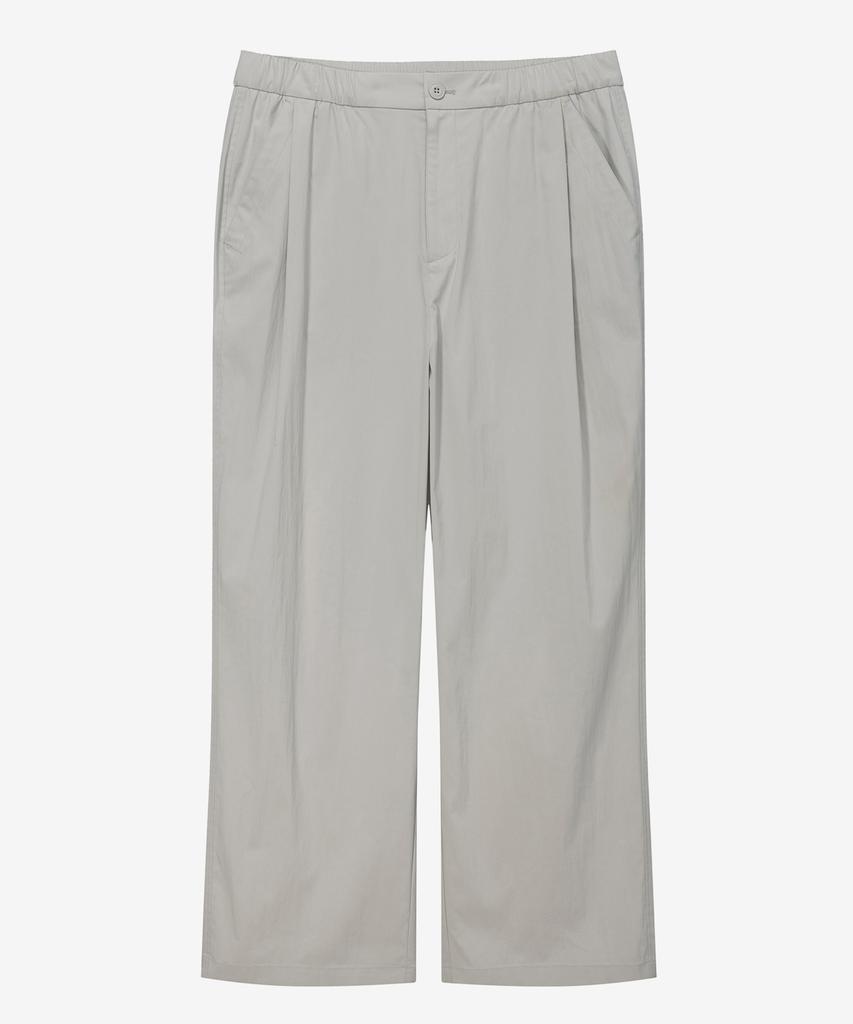 MINDBRIDGE [Couture] Wide Single-Pleat Nylon Blend String Elastic Pants - 2 Colors
