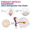 For LG Quiet Refrigerator Evaporator DC13V Fan Motor EAU64824401 for Kenmore Motor Replacement Component Fridge Condenser