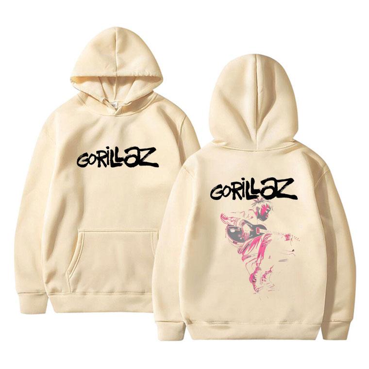 Rock Band Gorillaz The Now Now Album Grafik Hoodie Herren Damen Hip Hop Punk Oversized Kapuzenpullover Sportbekleidung Männlich Vintage Cool Kapuzenpullover