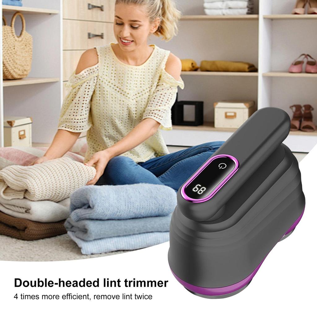 Lint Shaver Rechargeable Electric Couch Shaver With Double Head Household Supplies For Daily Rug Clothing Carpet Linen Laundry