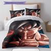 Goku Pattern Bedding Home Decoration Birthday Gift ( 1 Duvet Cover + 2 Pillowcase, Without Core),fan Merchandise.