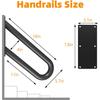 Handläufe für Außentreppen Treppengeländer Innenhandlauf Metall Schwerlast Rutschfest 1-3 Stufen Wandmontage Haltegriffe U-Form Sicherheitsgriff Garage Veranda