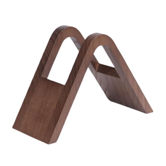 Coffee Filter Holder Storage Rack Stand for Multiple Filter Papers Solid Wood Open Design Keeps Filters Dry Neat Easy Access Coffee Brewing Organizer