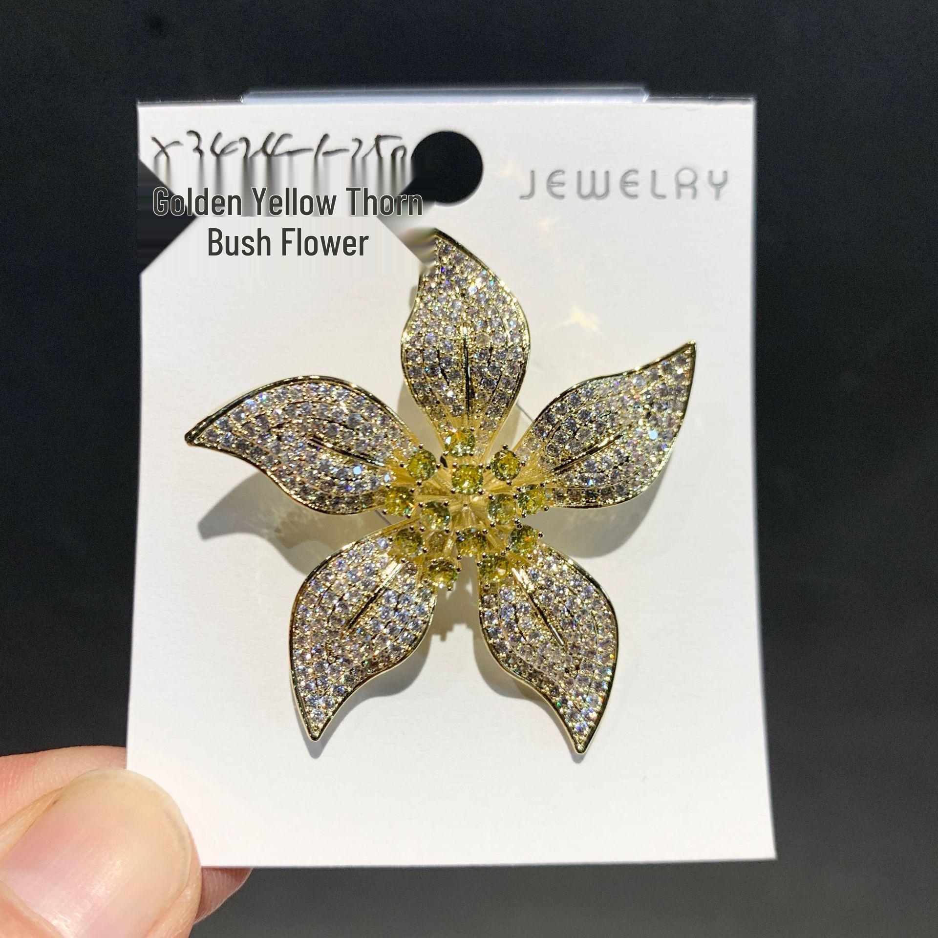 Bo Xin Yun High-Quality Bauhinia Brooch - Elegant Twilight Jewelry Gift