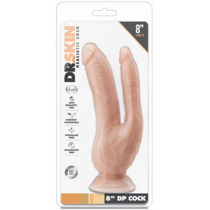 DOUBLE GODE Double gode Dp Cock Dr Skin 18 x 6cm Dr. Skin