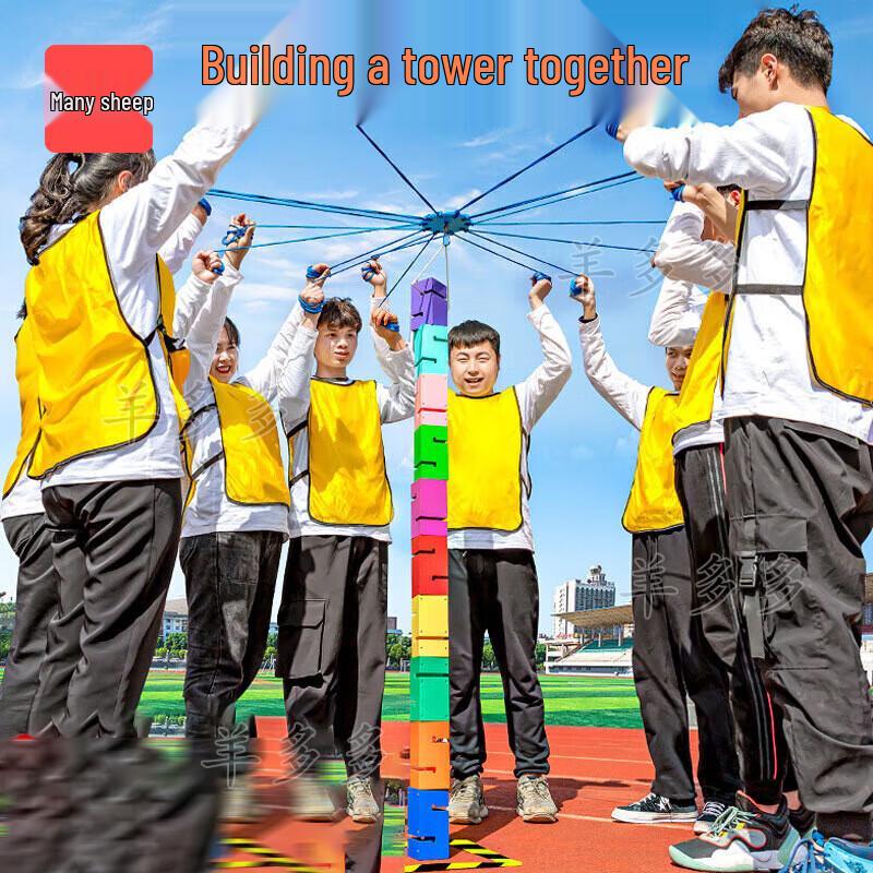 Team Building Cooperative Tower Building Blocks