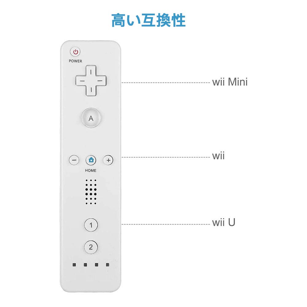 NITONAMI Wii Compatible with Wii U and Includes Wii Remote Jacket Controller, White, Wii, (White)