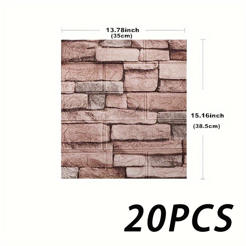 Retro color wallpaper 3D self-adhesive 35X38.5cm living room wall decoration wall sticker