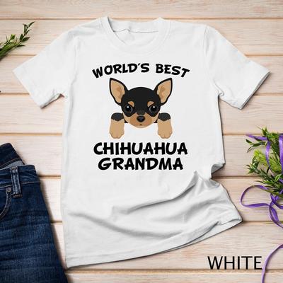Meilleure Grand-mère Chien Chihuahua du Monde T-shirt Unisexe