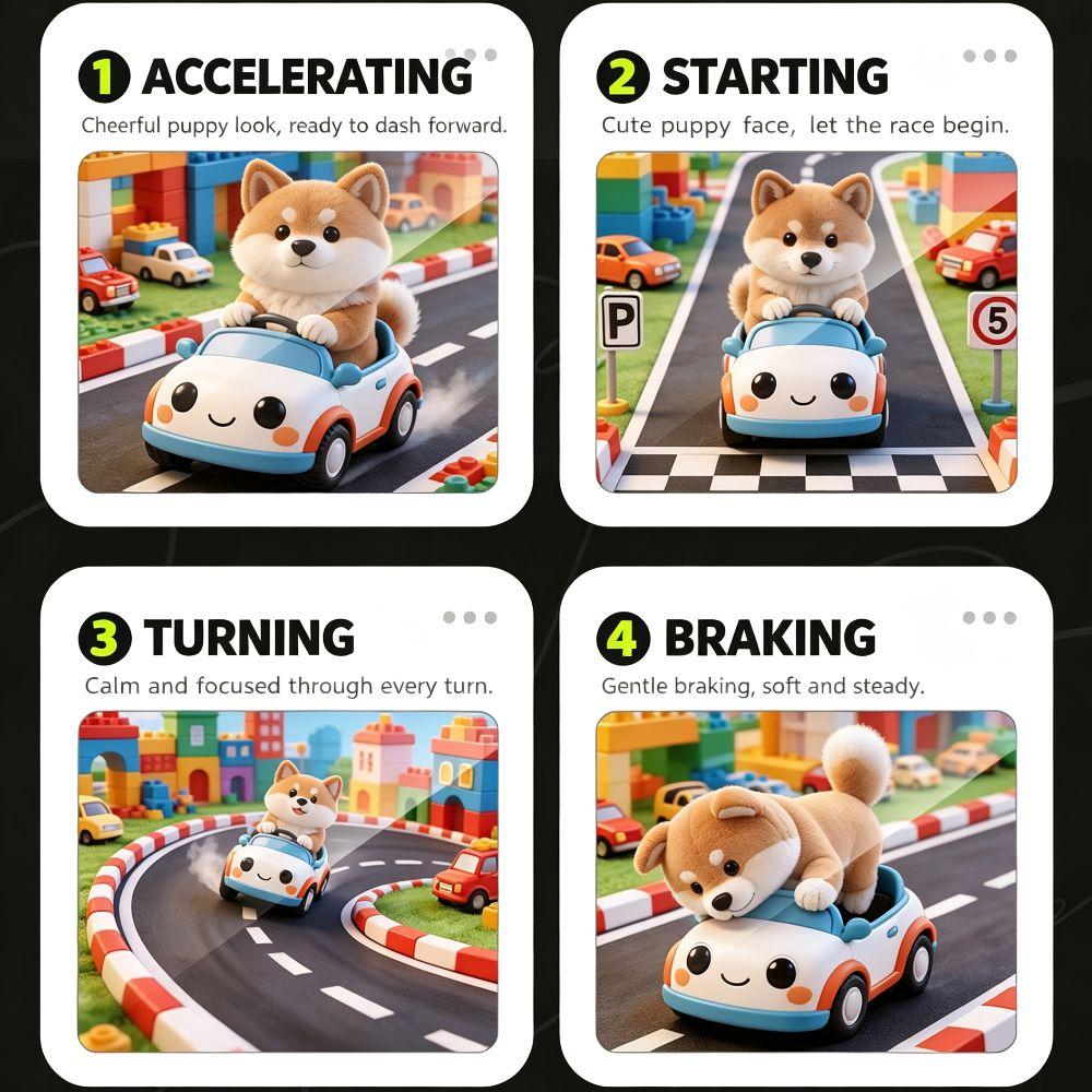 33 Languages Car AI Desktop Robot Car Smart Electronic Pet  Multi‑language Practice