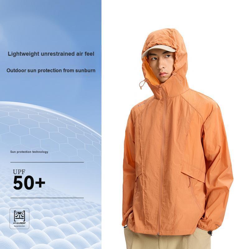 Li Ning Outdoor CF Water-Resistant Comfortable UPF 50+ Sun Protection Jacket Men jackets Amber-Brown AFDW215-2