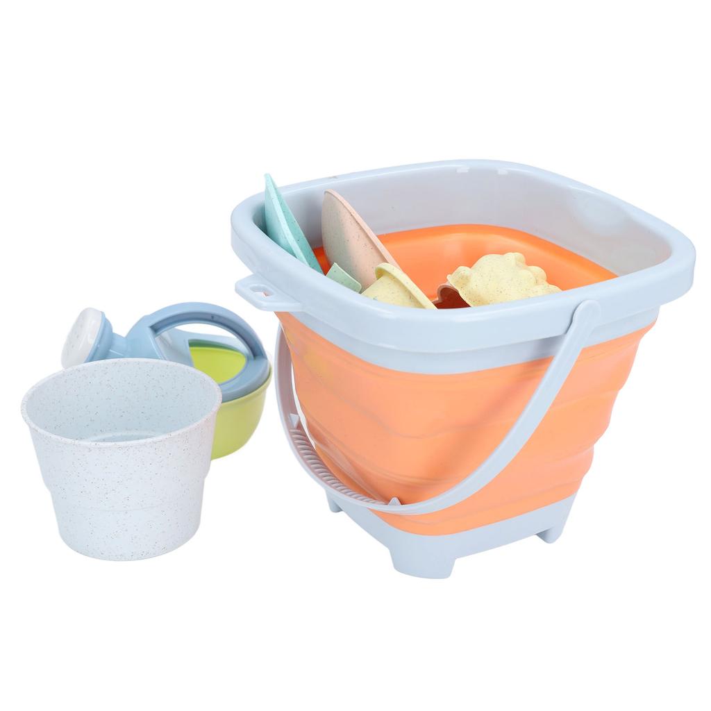 Beach Toys Set Collapsible Sand Bucket and Shovels Set Interactive Kids Sand Toys for Beach Party   Activities