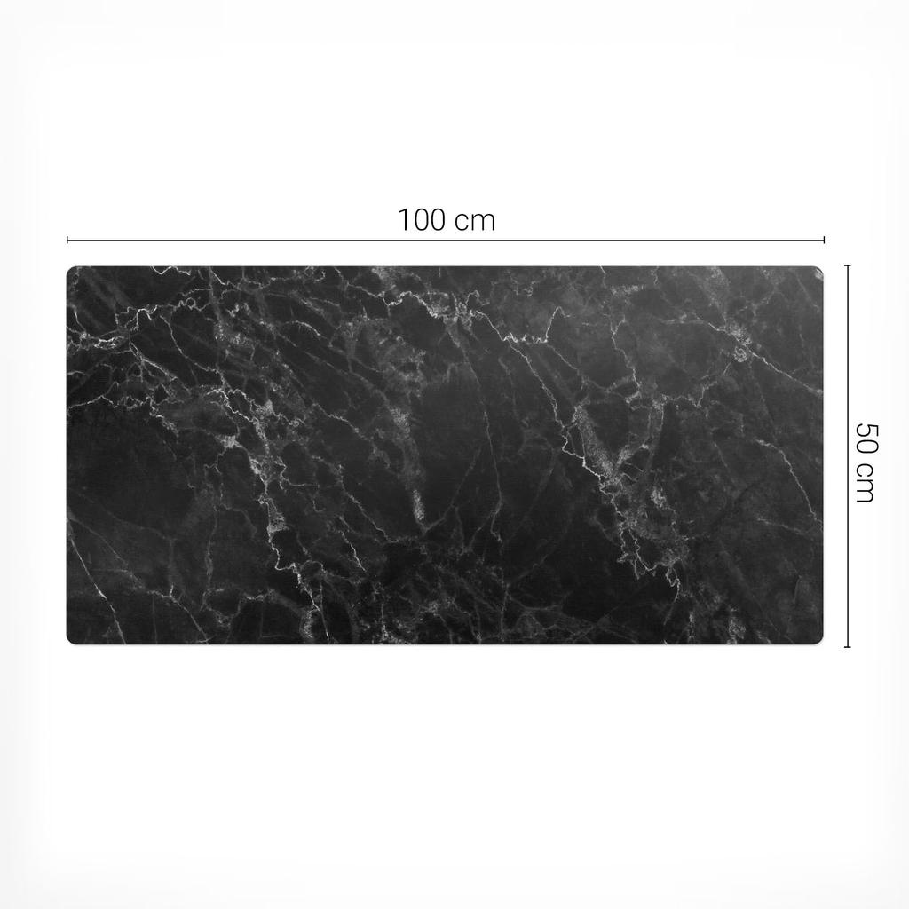 Anti-Slip Protective Desk Mat with Marble Vein Graphic 100x50 cm