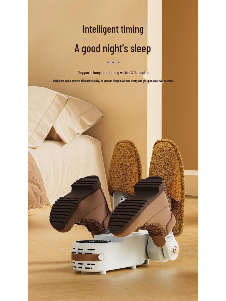 Portable Smart Shoe Dryer & Warmer: Foldable, Easy-to-Store Household Heating Solution.
