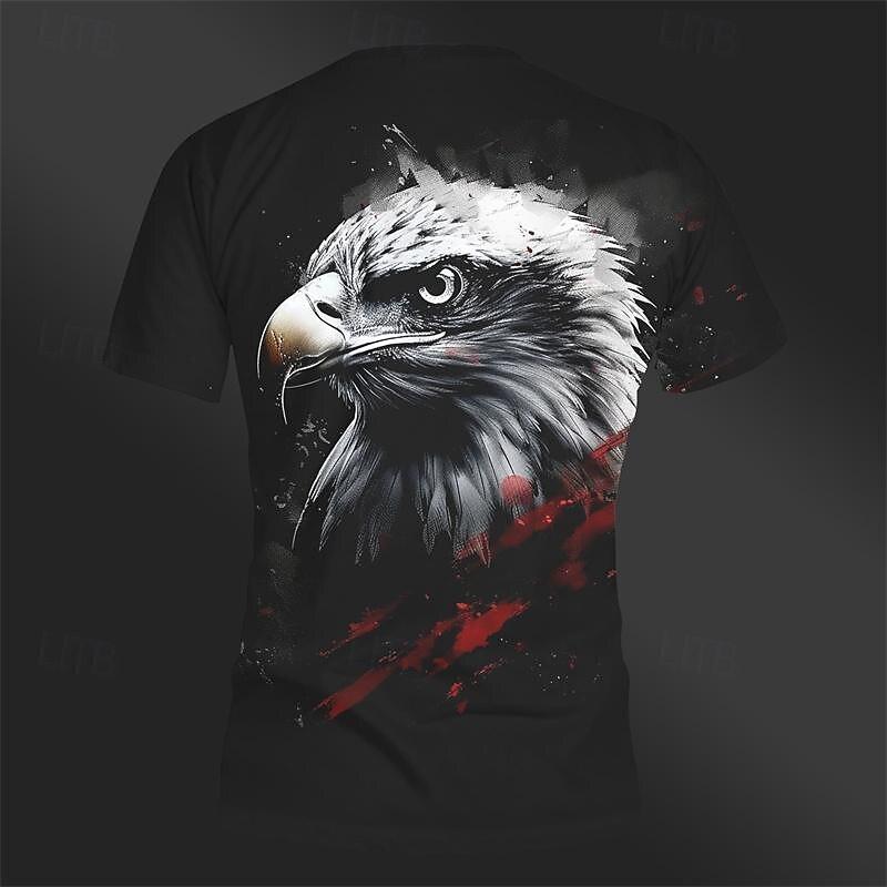 Men's T-Shirts Retro Animal Street 3d Print Short Sleeves Vintage Top T Shirt For Men Clothing Oversized Shirt Tee Summer T-Shirts Men’s