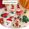 Weave Cartoon Santa Claus Keychain Christmas Tree Christmas Plush Toy  Backpack Decor