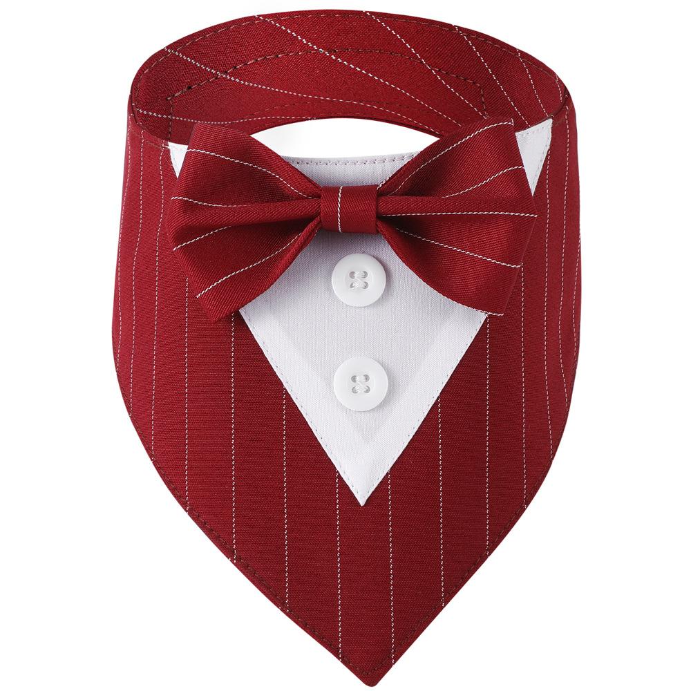 Tanpopo Dog Tuxedo Formal Wedding Bandana Bow Tie Birthday Costume Adjustable Pet Party Attire Valentines Outfit Cosplay Collar