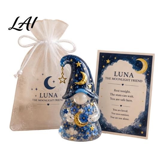 Gnom-Ornament Emotionale Stützfigur mit Karte und Aufmunterungsgeschenk für Sie Mullbeutel Positive Energie Frauen Dekoration