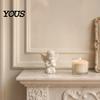 Wings Angel Sculpture 3D Printed Kneeling Figurine, Praying Cherub Desktop Statue, Ornament for Home Office Indoor Outdoor Garden Decor Figurine