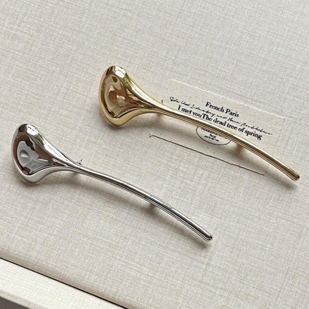 Vintage Langer Blatt Anstecknadel Korsage Ornament Metall Glänzende Brosche Kleidung im Westernstil